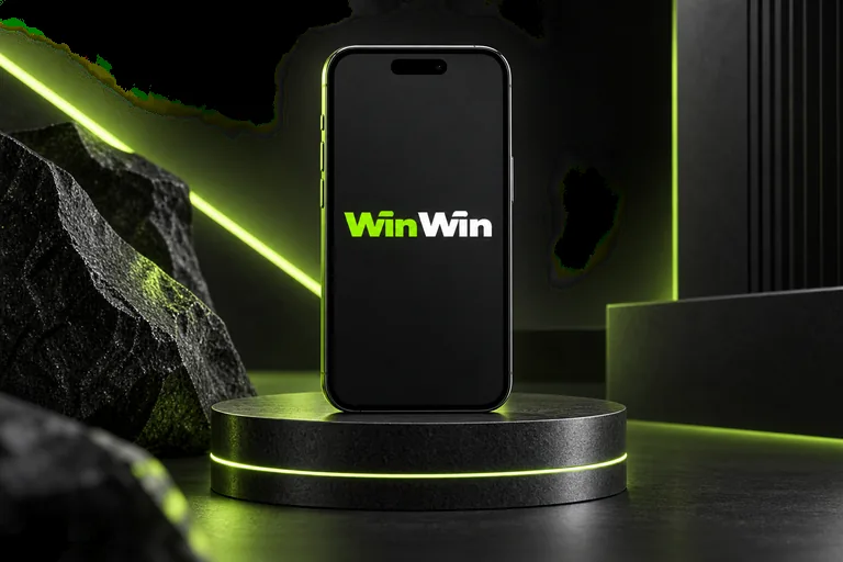 WinWin mobile interface illustrating account and cashier access